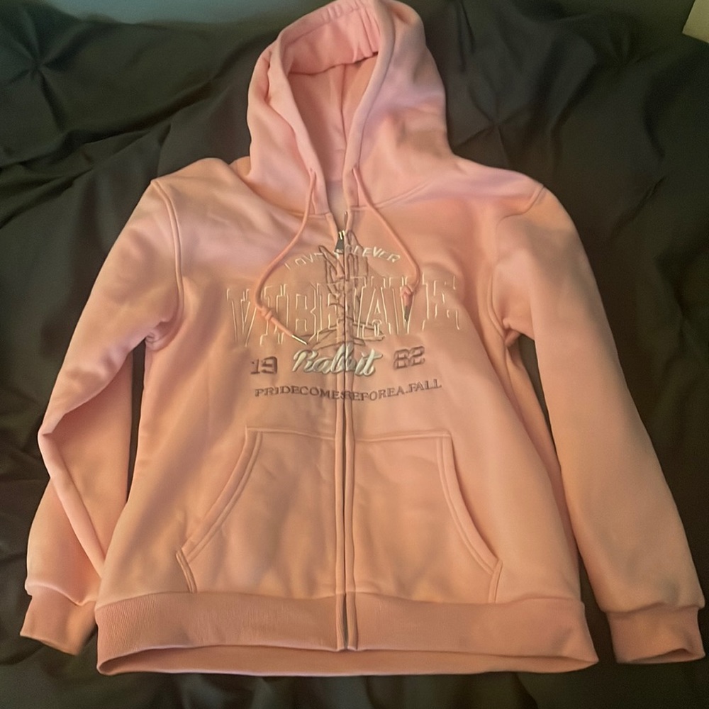 Light Pink Zip-up Hoodie